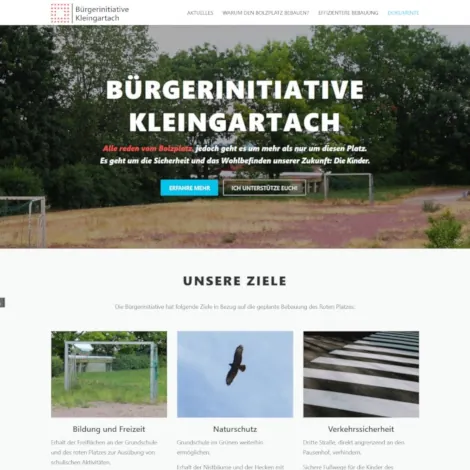 Website Bürgerinitiative Kleingartach