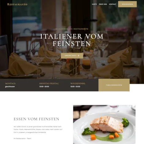 Website Italienisches Restaurant