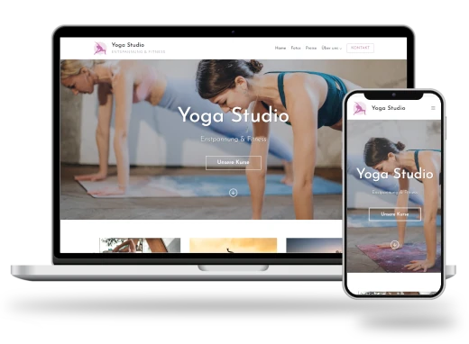 Neue Homepage erstellen lassen - Beispiel einer Webseite für Yoga-Studio.